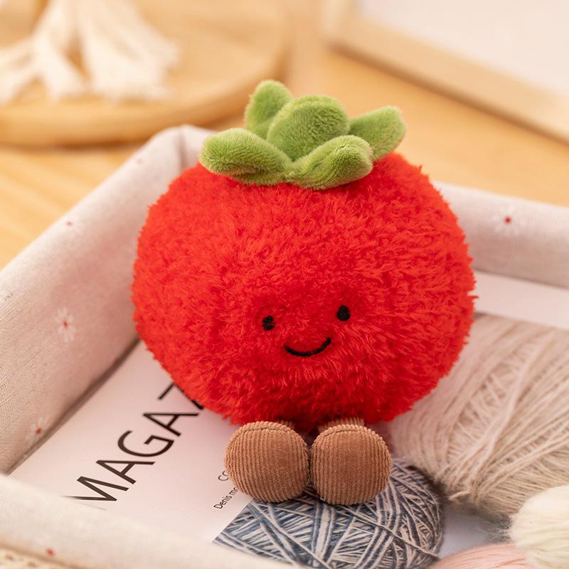 Chestnut & Tomato Plush Toy Set - Funny Big Orange, Good Persimmon, and Small Peanut Dolls