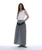 Partimento Woman Multi-Layered Maxi Skirt_Blue Check