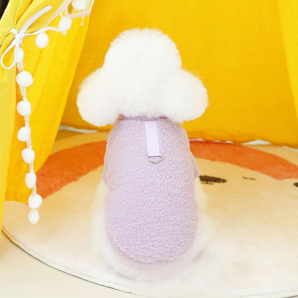 Pet Clothes Japanese and Korean Fresh Suitable for Small Dogs, Teddy, Outdoor Two-Legged 11 Cloud Velvet Jacket