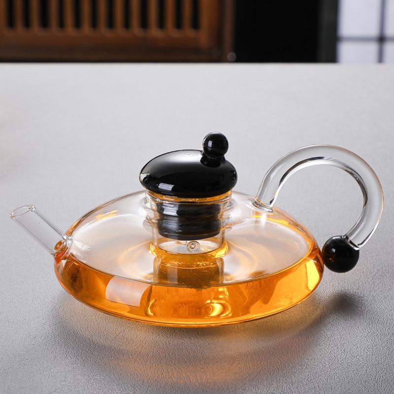 Mouse Shaped Heat-Resistant Glass Teaware With Tea Infuser Teapot And Tea Cup Set With Rat Tail Handle Coffee Pot Coffee Mug