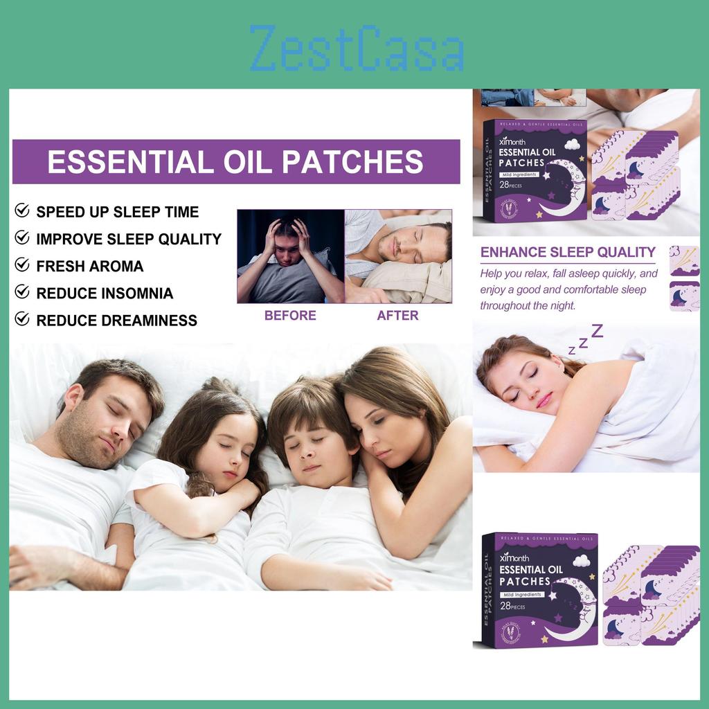 Ximonth Premium Schlafpflaster mit ätherischen Ölen für Entspannung und Stressabbau, 28 Stück