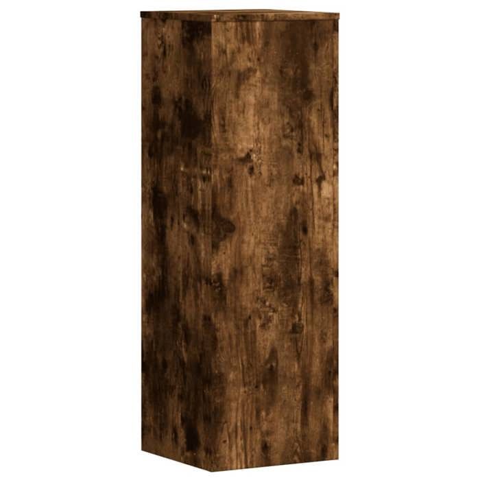 VidaXL Support pour plantes chêne fumé 33x33x100 cm bois d'ingénierie, support de fleurs, support de pot de plante, support 852955