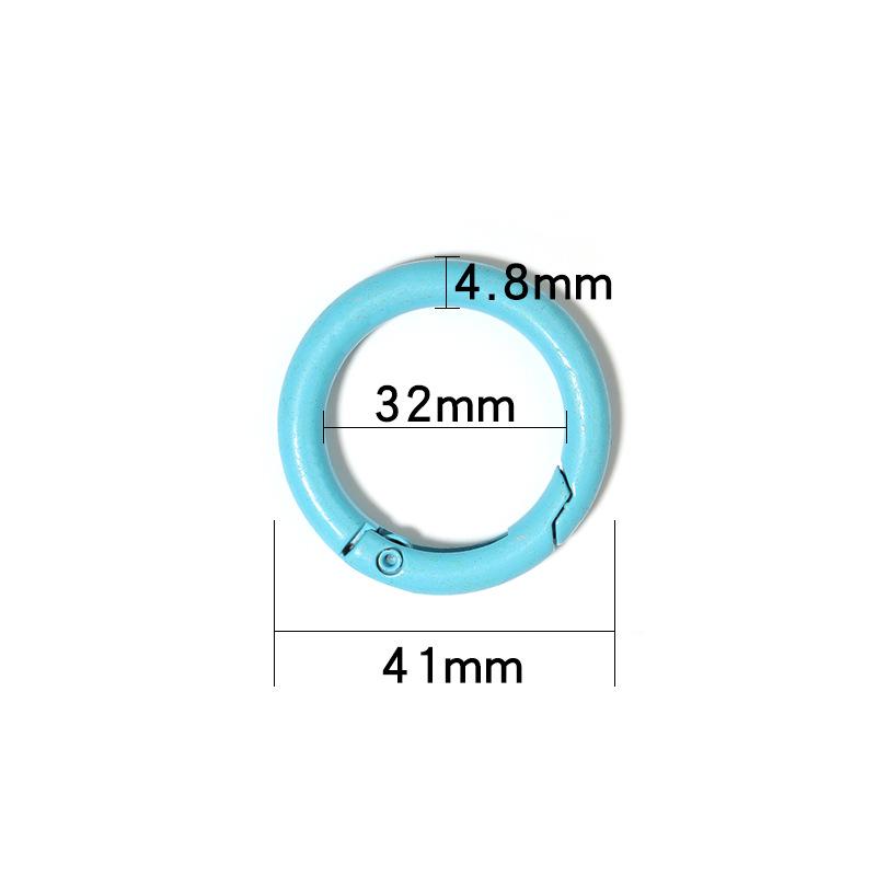 Colored Zinc Alloy Enamel O-Ring Keychain Bag Accessory