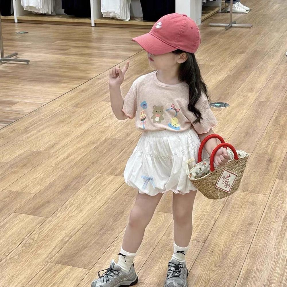 Solid Color Girls Shorts Bow Decorative Toddler Shorts Baby Girls Shorts  Korean Version