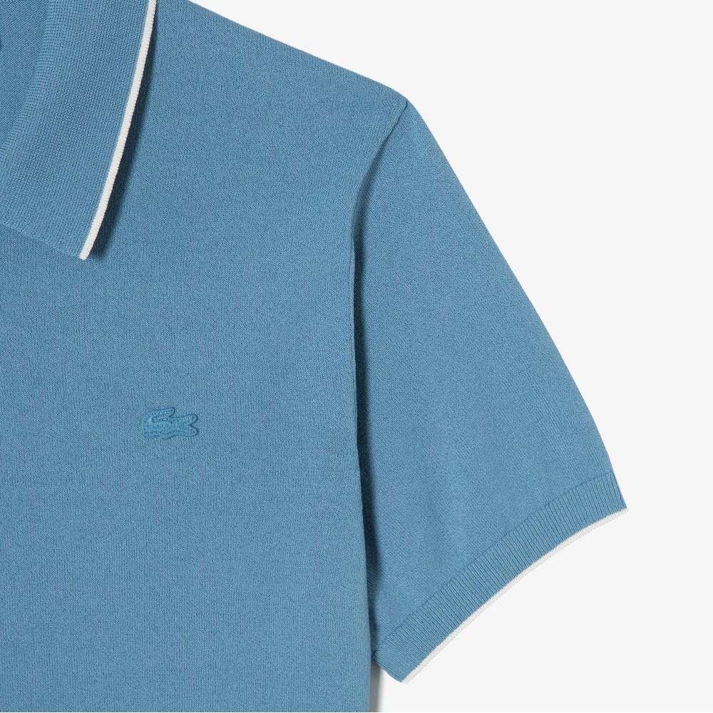 Lacoste Men's Tipping Paper Short Sleeve Sweater Polo Shirt PH744E-56GJBK