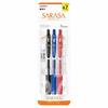 Zebra Sarasa Clip Gel Ballpoint Set Pen, 3-Color N, 0.7mm, JJB15-3C-N