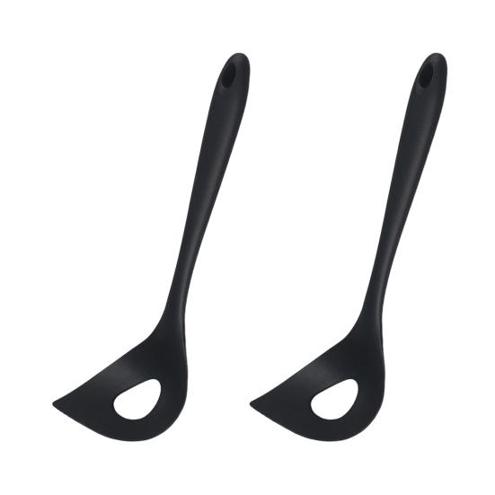 

2 шт. Инструмент для приготовления фрикаделек, силиконовая антипригарная ложка для фрикаделек, шарики для рыбы, ложка с 2pcs чёрный