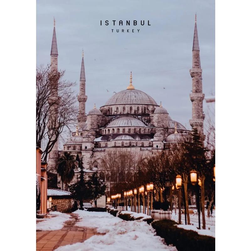 

Современный Город Путешествия Стамбул Пейзаж Постеры и Принты Холст Живопись Настенное Искусство Картины Для Гостиной Спальни Домашний Декор 21cm×30cm NoFrame