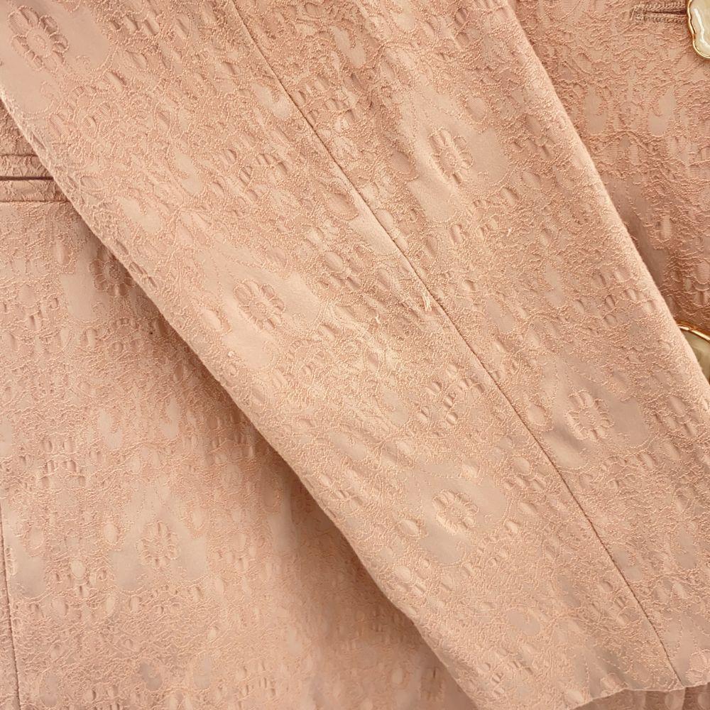 Eimy Istoire Unused Floral Double Tailored Jacket FREE Pink Race Women Used