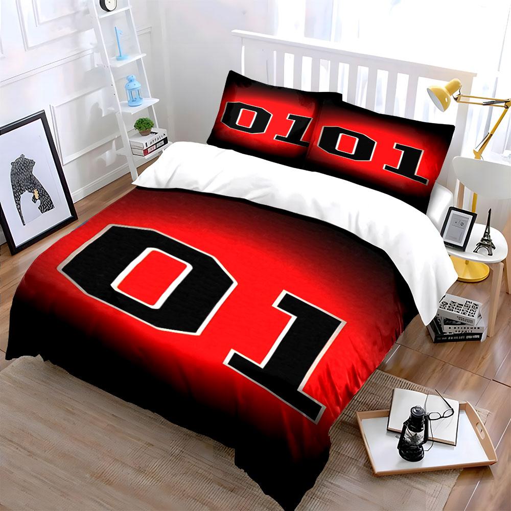 Large black and white numbers. Bedding sets Duvet cover sets Duvet covers Pillowcases(1 * Duvet Cover 2 * Pillowcases without duvet insert)