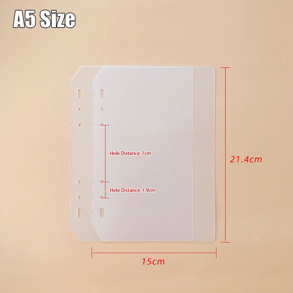 10Pcs A4 A5 A6 A7 Notebook Divider Stationery Accessories Transparent Inner Paper Separator Universal Matte