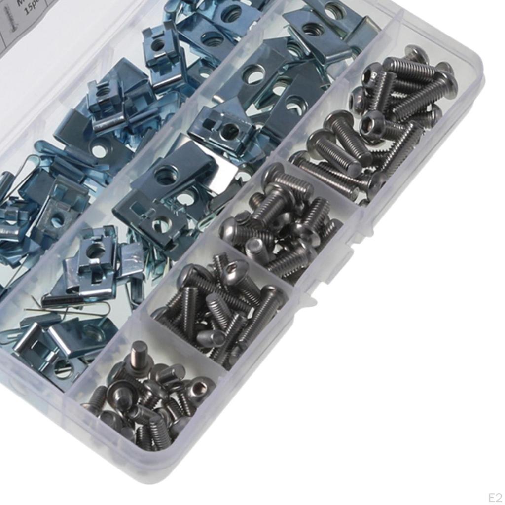 120Pcs clip Nut Screws Mounting Interior Fastener Replacement Durable for Automotive Auto Vehicle