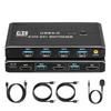 4K@60Hz HDMI-compatible 2x1 Switch Box for 2 Computers Share One Monitor and 4 USB Devices for Keybord Mouse Printer