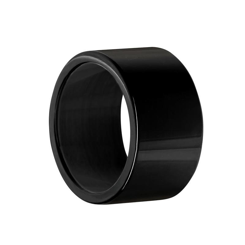 High Quality Brushed Ring For Men Stainless Steel 12mm Wide Bulky Punk Male Band Jewelry Accessories