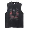 Attack on Titan Men's Gym Vest Summer Y2k Washed Vintage Print Tank Tops Women's Sleeveless Shirts Streetwear Anime Gifts
