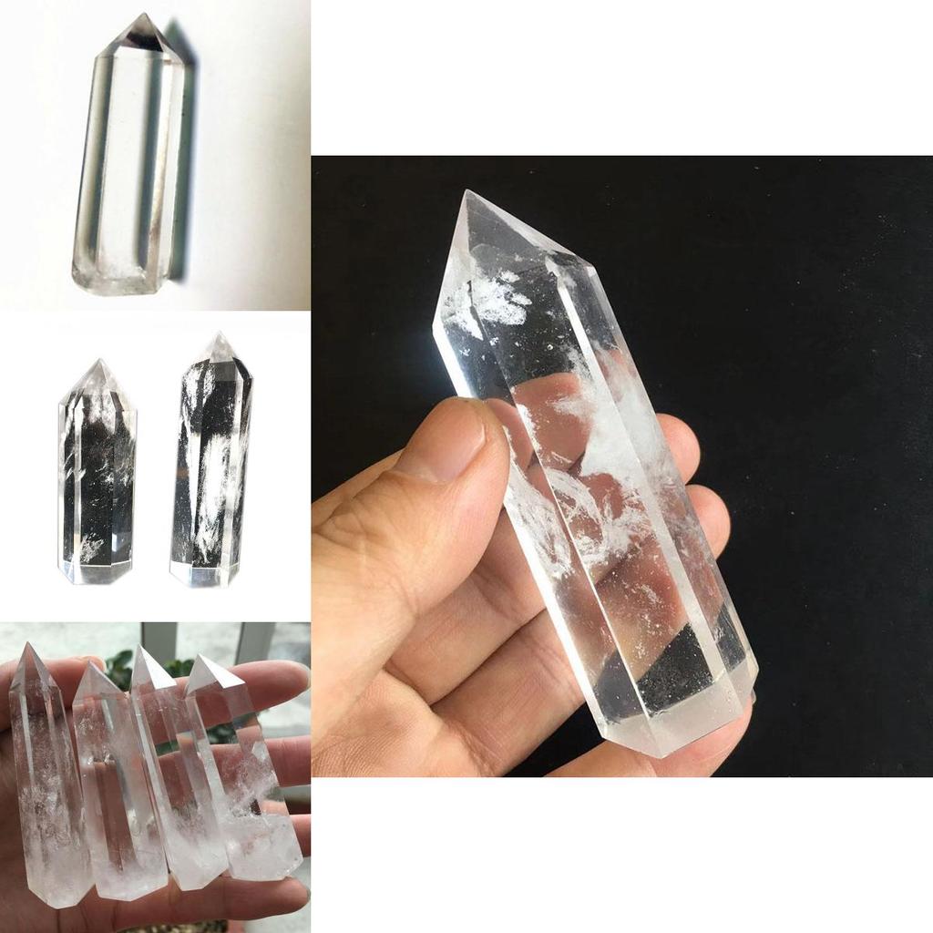 Natural Clear White Quartz Crystal Point Healing Wand Unique Mineral Specimen Ornament For Spiritual Growth And Health