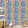 Iridescent glitter wallpaper in blue and beige for the living room and bedroom 50x1000