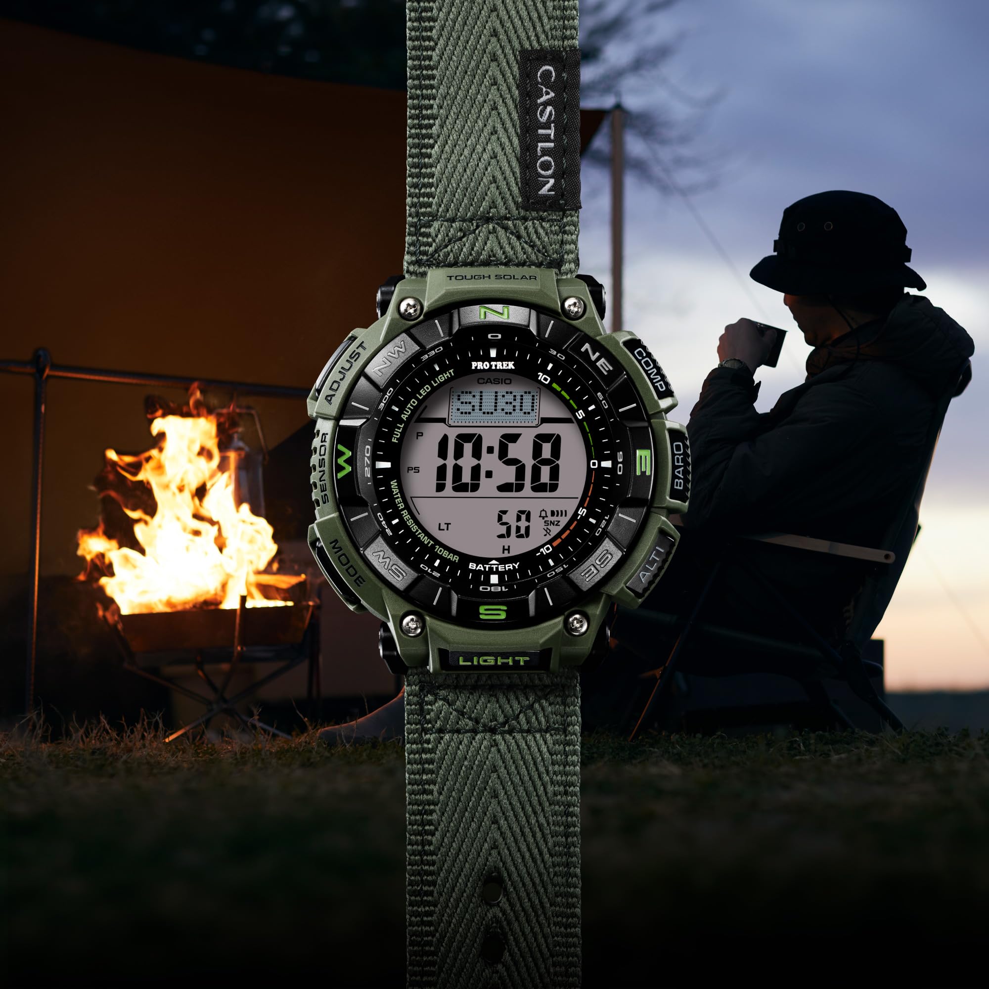 

Protrek Watch Line Tough Solar Biomass Plastic Khaki [Casio] []Climber PRG-340B-3JF Мужские хаки