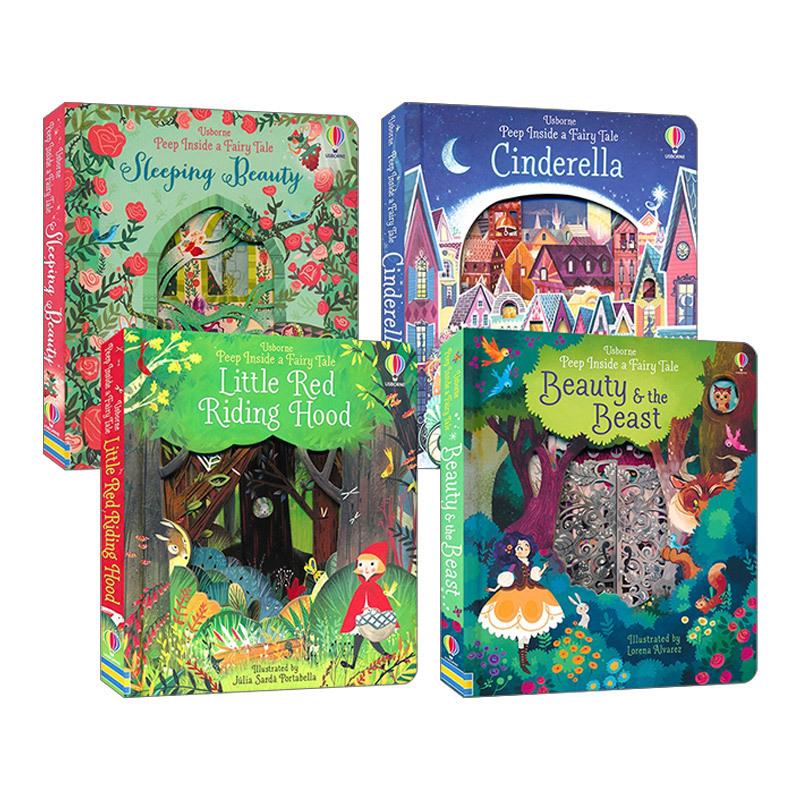 Usborne Książka angielska 4 tomy Peep Inside a Fairy Tale Zestaw pudełkowy Peep Inside a Fairy Tale Zestaw pudełkowy