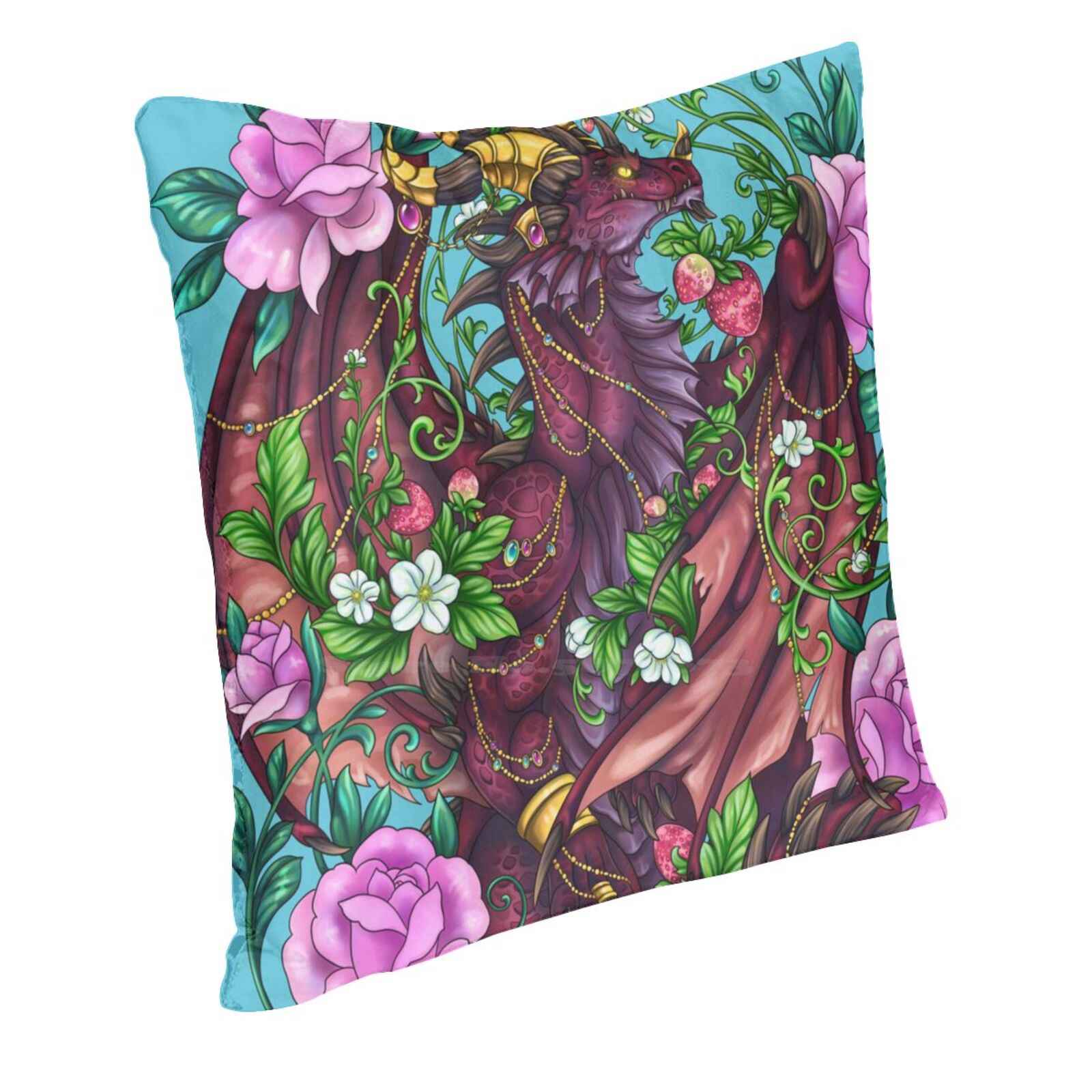 Alexstrasza The Lifebinder Throw Cushion Pillow Cover Pillowcase Wow World Of Dragonflight Alexstrasza Red Dragon Peach skin 18*18(CM)-1Pcs
