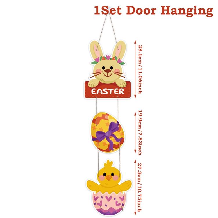 

Счастливой Пасхи Мультяшный Кролик Шикарный Подвеска на Дверь Дверь Стена Окна Весенний Кролик Гирлянда из Яиц Дом Сад Пасхальная Вечеринка Украшения