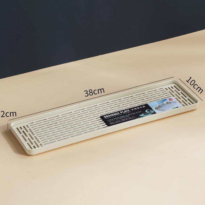 Double-Layer Plastic Draining Tray: Durable Household Tea, Bowl & Chopstick Storage Rack