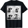 Giraffe Wearing Sunglasses Funny Photobooth Safari Selfie T-Shirt