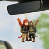 Monkey Hugging Plush Toy Keychain 2D Monkey Acrylic Keychain for Backpack Purse Car Keys Emotional Gift for Family Friends