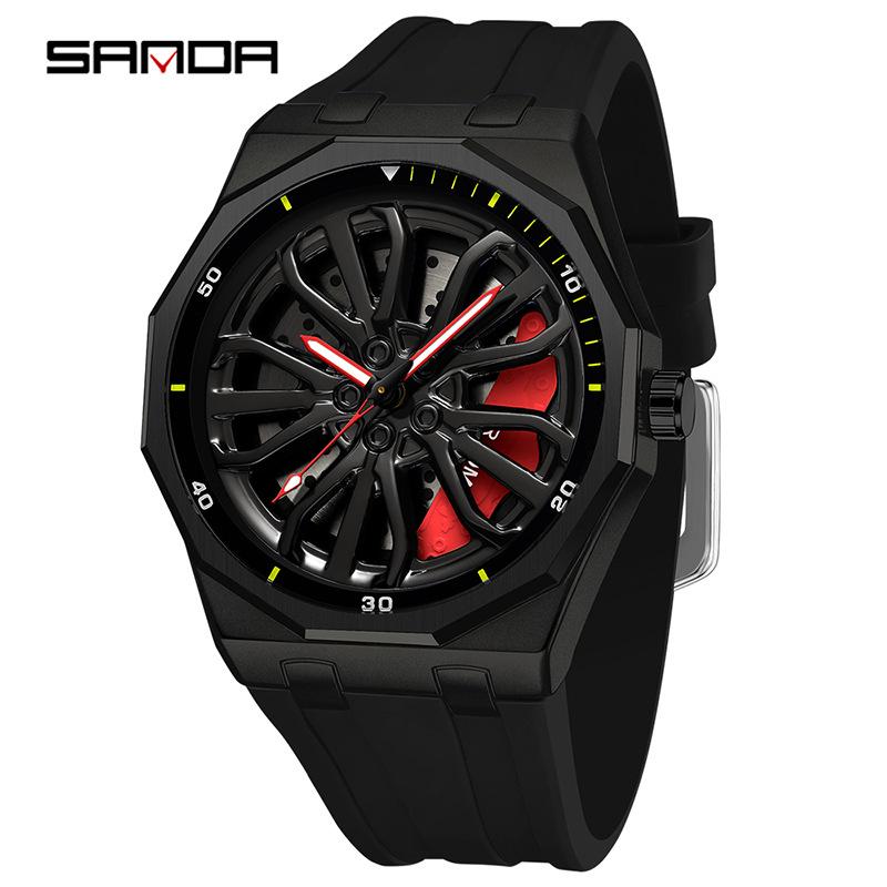 Sanda Men s Fashionable Domineering Quartz Watch - Trendy, Creative, Waterproof Casual Wristwatch