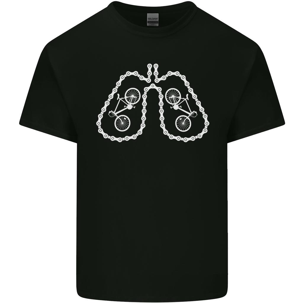 Bicycle Lungs Cyclist Funny Cycling Bike Unisexs Light Cotton Tshirt