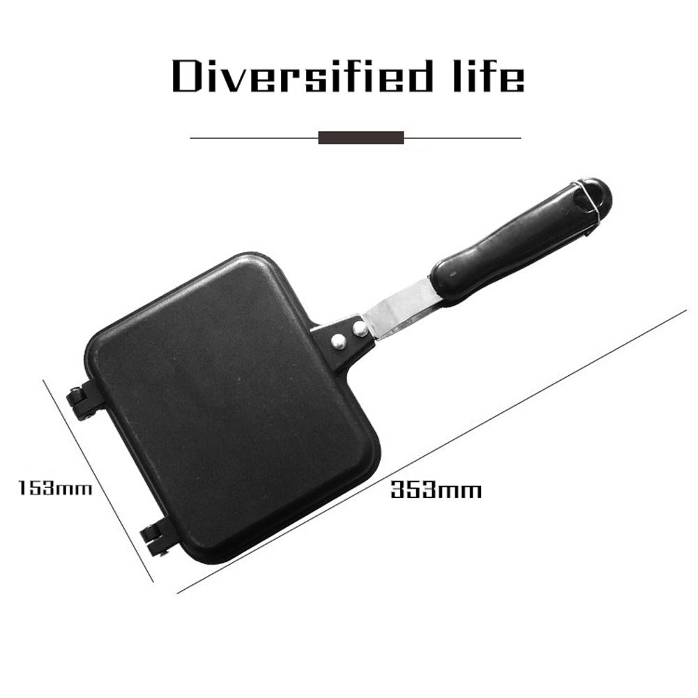 Sandwich Griddle Bread Toast Pan Home Household Kitchen Baking Multipurpose Tool Breakfast Maker DIY Sandwich Waffle Pancake Utility Tool Easy