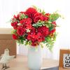 Silk Rose Chrysanthemum Brial Bouquets Artificial Flowers Wedding Home Ornamental Flowerpot Decorati Festival Wreath Accessories