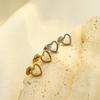 Fashion Small Stud Earrings Personalized Versatile Stainless Steel Earrings Love 316 Material Hollow Pattern Stud Earrings Women
