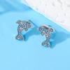 Creative Cute Cartoon Blue Dolphin Earrings