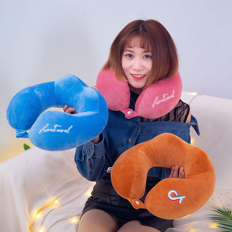 Cozy Plush U-shaped Neck Pillow With Pp Cotton Filling Perfect For Office Naps And Travel