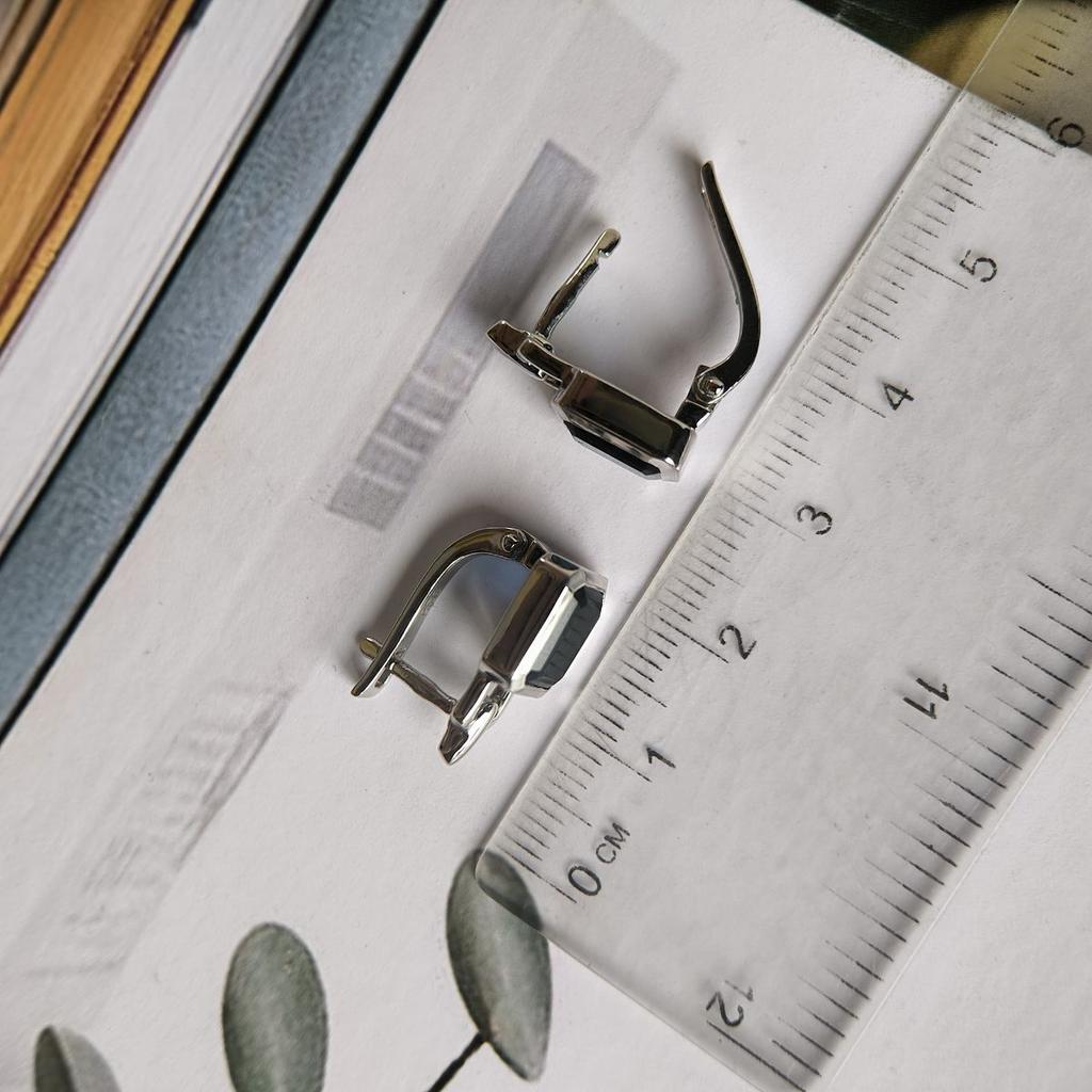 Silver Earrings with Nano Sapphire 2.917ct (2189084)