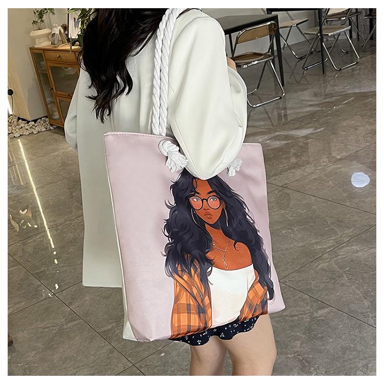 Chic European & American Style Shoulder Tote: Versatile Beach & Shopping Bag