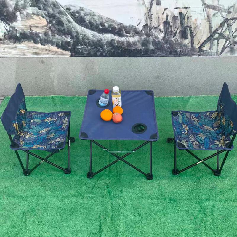 Brangdy Oxford Cloth Camping Folding Table and Chair Set