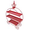 3 Tier Cupcake Stand Holder Iron Dessert Table Display Stand for Wedding Afternoon Tea Donuts Cookies Fruit Red