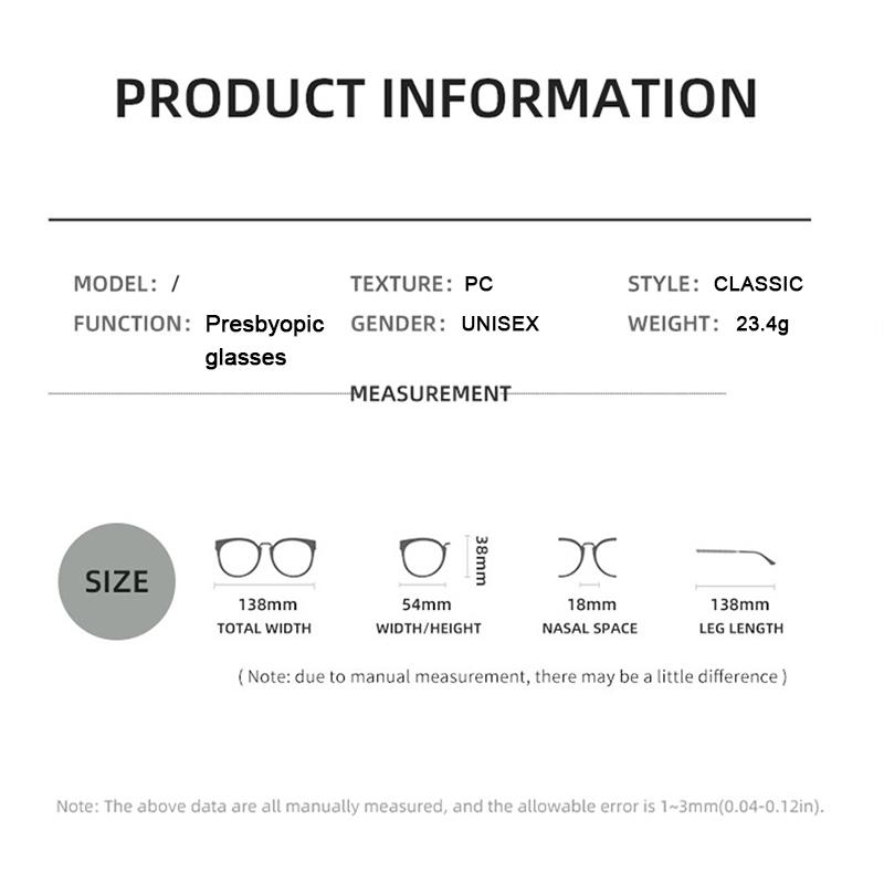 Men Business Reading Glasses Frame for Reader Mens Presbyopia Optical Eyeglasses Classic Hyperopia Spectacles Diopter 0 to +6.0