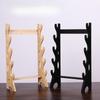 Sword Display Stand 5 Layer Flute Stand Stable Desktop Wood Sword Wall Hanger Sword Rack for Wakizashi Lightsaber Swords Flutes