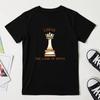Kids Chess Piece Print Crewneck Summer Short Sleeve Tee
