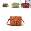 Elegant Vintage Style Pu Leather Crossbody Bag For Women In Brown Chic Small Square Design