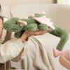 Cute Matcha Green Dragon Plush Toy Soft Stuffed Dragon Doll with Pink Wings Huggable Adorable Plushie for Girl Gift
