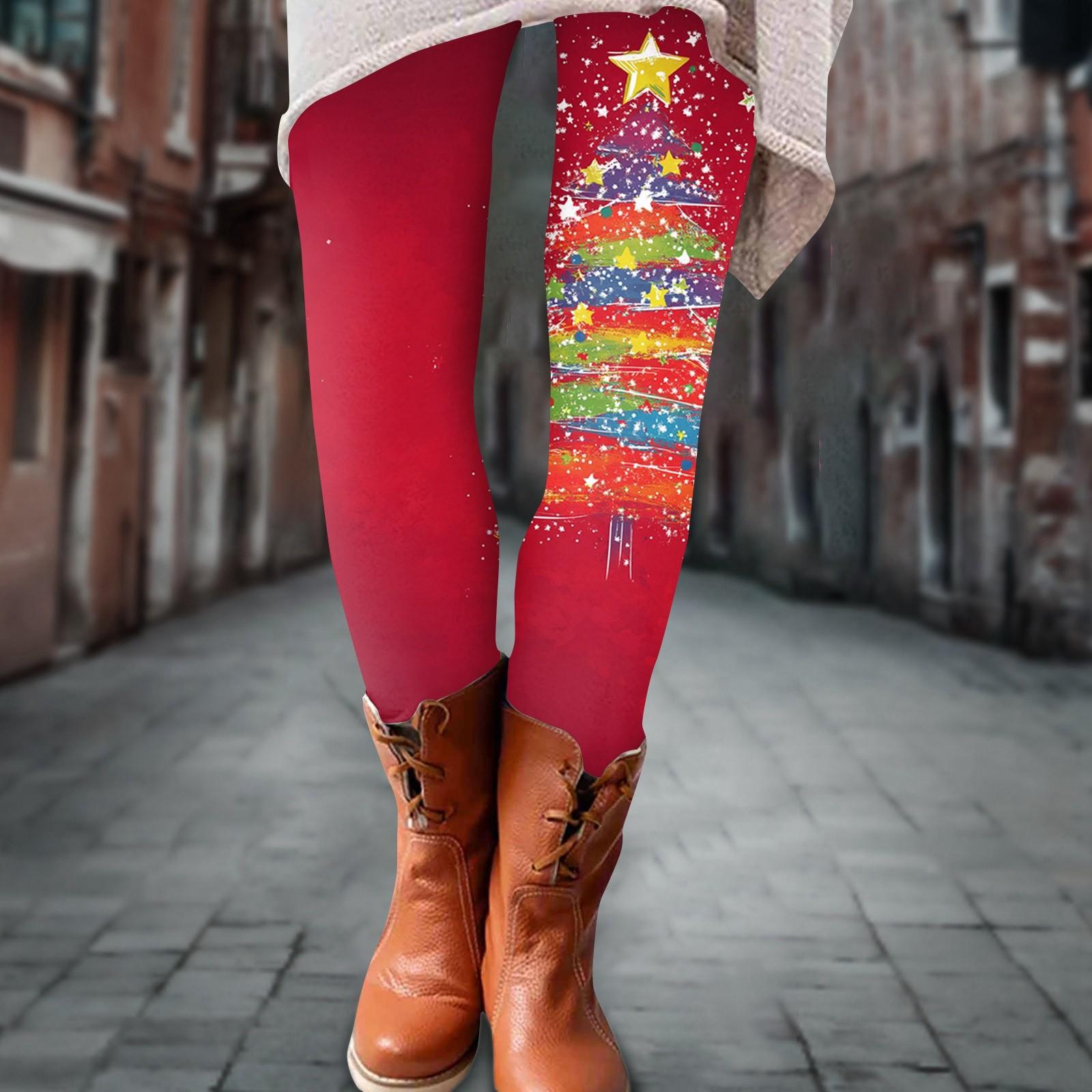 

Женские брюки, эластичные мягкие хлопковые леггинсы с принтом, повседневные домашние пижамы XXL красный