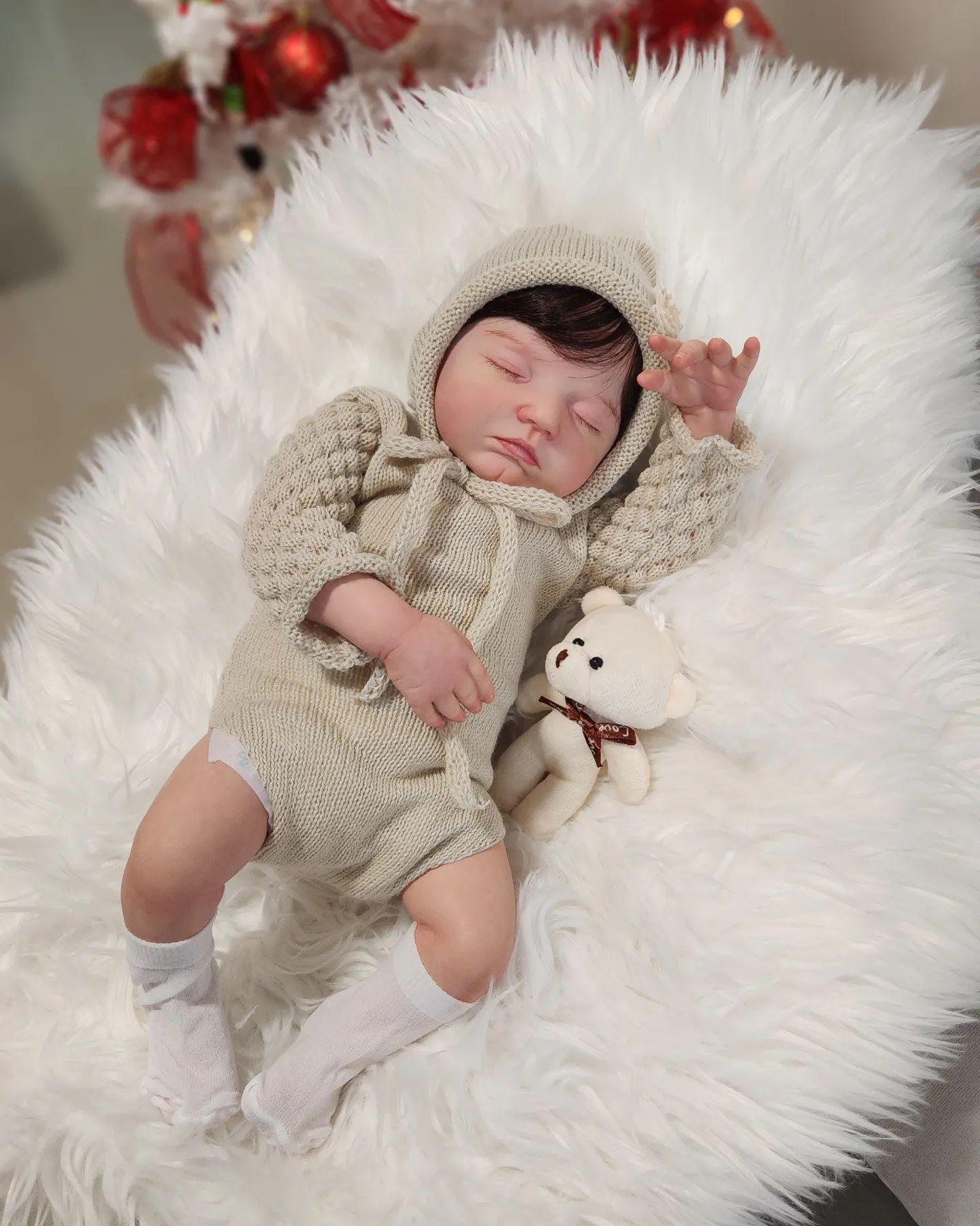 NPK Realistic Reborn Baby Doll with 3D Handmade Color Painting 50 cm