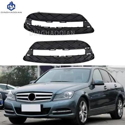 Car Front Fog Light Cover Lower Bumper Black Hole Grilles Decoration Bezel Fit for Mercedes-Benz C W204 C250 C300 C350 2012-2014