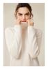 Women's High Neck Loose Fit 100% Pure Cashmere Sweater - Warm Knit Pullover