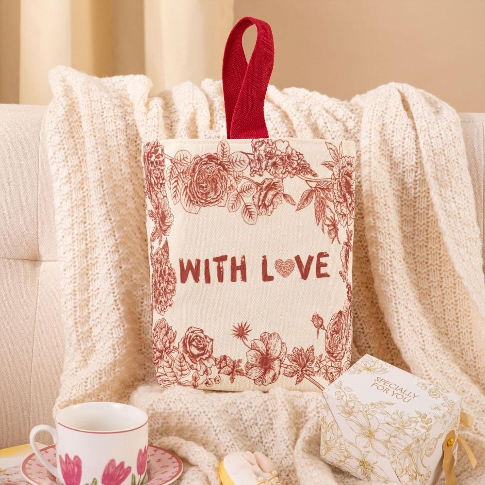 Wooden Ring Brocade Red Envelope Handheld New Year Money Bag Cloth Money Pocket  Lady Girls Women