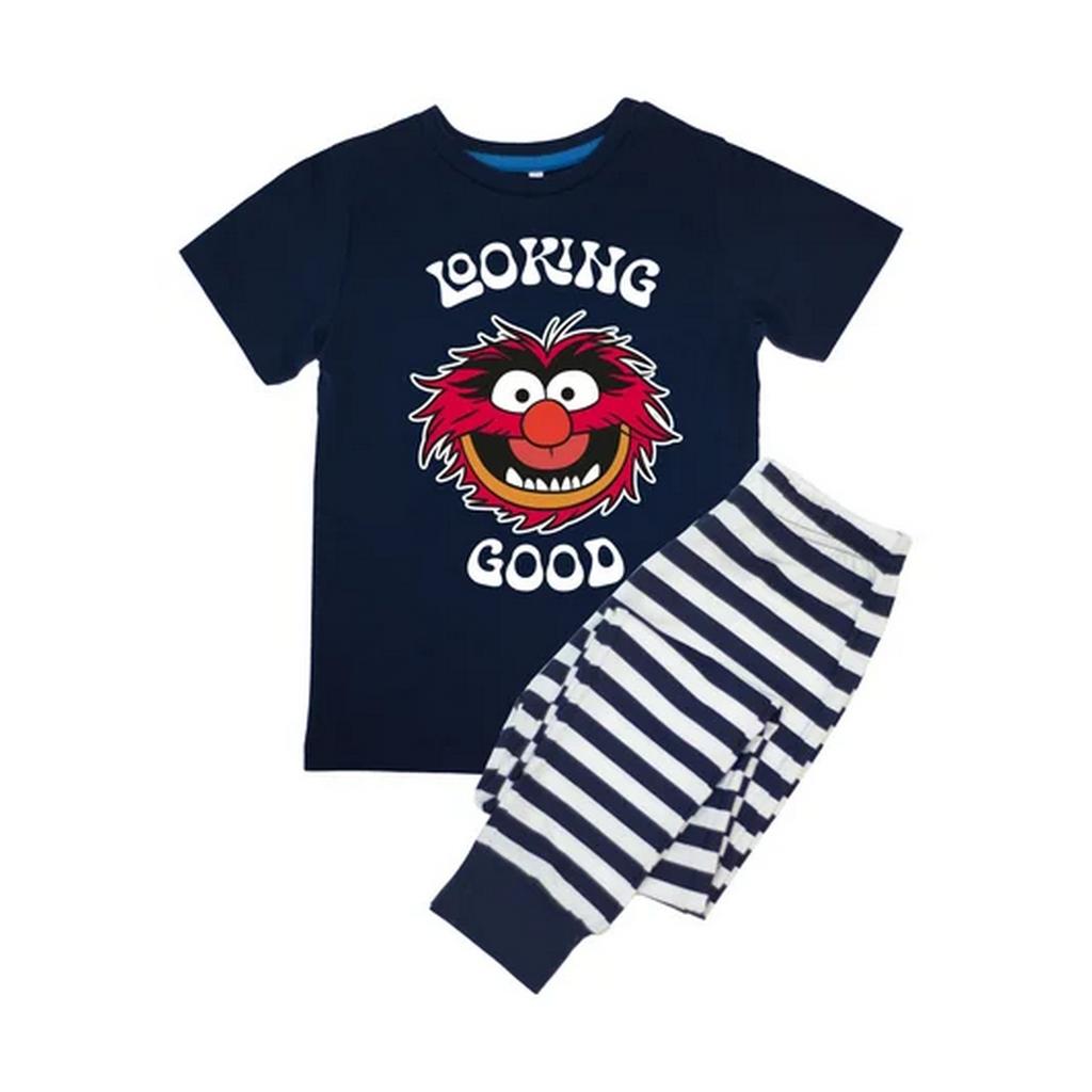 The Muppets Boys Looking Good Striped Short-Sleeved Long Pyjama Set
